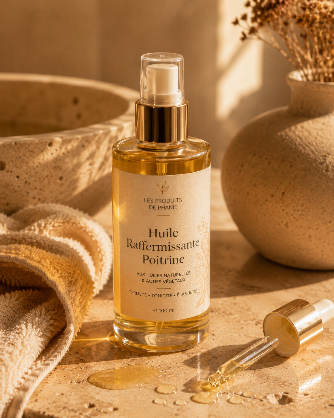 Huile raffermissante poitrine